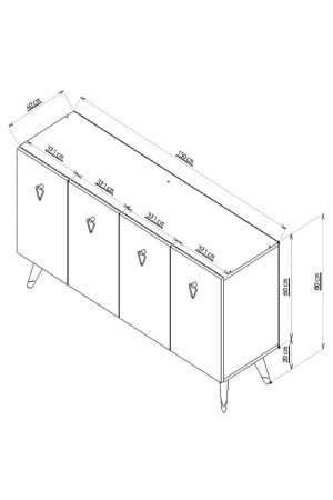 Lasergemusterte Bare-Konsole Anthrazit-Silber BAREKNS - 9