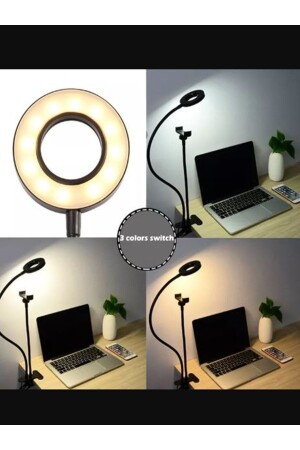 Latched Reading Study Akrobatische Tischlampe 3 verschiedene Lichter mit verstellbarer Klemme gmn-2ın1desklampfk - 2