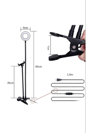 Latched Reading Study Akrobatische Tischlampe 3 verschiedene Lichter mit verstellbarer Klemme gmn-2ın1desklampfk - 6