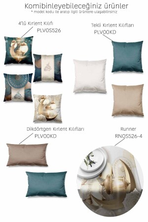 Läufer Ramadan Lux gemustertes Wildleder gewebt 140*40 cm - 4