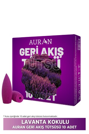 Lavanta Kokulu Geri Akış Tütsüsü konik Tütsü Lavander Backflow Incense Cones 10 Adet AuranIncenseCones01 - 2