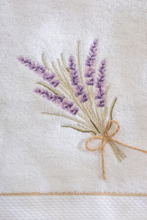 Lavendel 50x80 Set bestehend aus zwei Hand-/Gesichtstüchern aus 100 % Baumwolle - 4