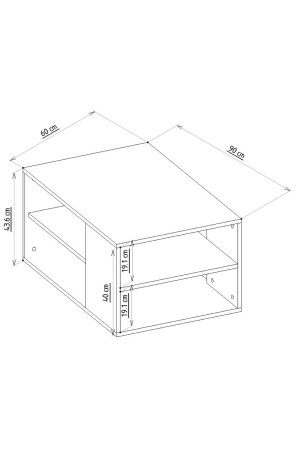 Lazer Desneli 90 Cm Bare Orta Sehpa Beyaz-gümüş BARESHP - 6