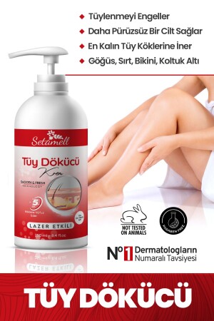 Lazer Etkili Tüy Dökücü Ve Tüy Azaltıcı Krem Tüm Cilt Tipleri Için (ÖZEL FORMÜL) 250 ml - 2