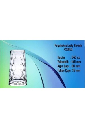 Leafy Meşrubat Kokteyl Bardağı 345 Cc 6 Adet 420855 Fma03308 090oa 240 PP420855 - 6