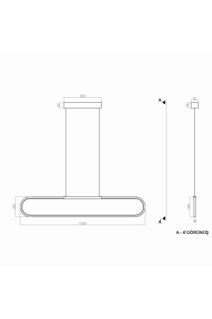 Led Avize Sarkıt Parkur Rod Tra80013 100*16cm Boya:siyah - Işık:4000k Doğal Beyaz TR1P12A04E101G1-I4 - 6