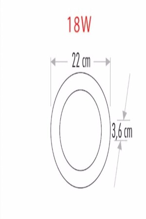 LED-Deckenleuchte für WC, Speisekammer, Büro, 18 W, Aufputzleuchte, 6500 K weißes Licht, 220 V (Plug and Play) KDRPNL004 - 7