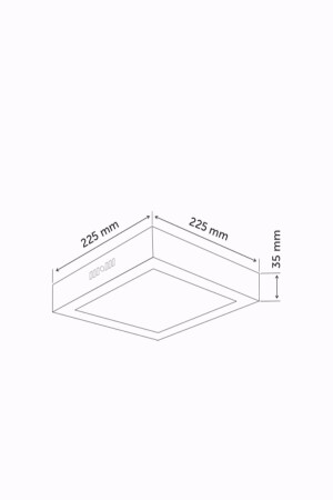 LED-Deckenleuchte für WC, Speisekammer, Büro, 18 W, quadratische Leuchte, Aufbaumontage, schwarzes Gehäuse, gelbes Licht, 2700 K, 220 V, KDRSBLACK PANEL8 - 6