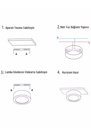 LED-Deckenleuchte für WC, Speisekammer, Büro, 18 W, quadratische Leuchte, Aufbaumontage, schwarzes Gehäuse, gelbes Licht, 2700 K, 220 V, KDRSBLACK PANEL8 - 7