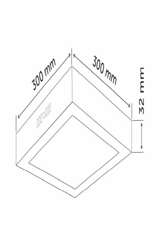 LED-Deckenleuchte für WC, Speisekammer, Büro, 24 W, quadratische Leuchte, Aufbauleuchte, schwarzes Gehäuse, weißes Licht, 6500 K, 220 V, KDRBLACK PANEL14 - 8