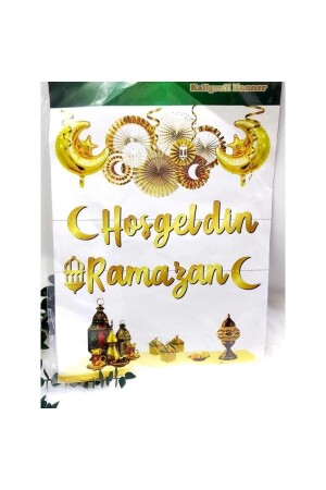 Led Işıklı Hoşgeldin Ramazan Yazısı Ramazan Bayramı Tavan Süsü 11 Ayın Sultanı Dini Süsleme - 5