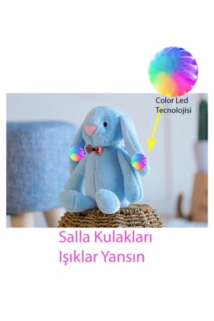 Led Işıklı, Uyku Arkadaşı Uzun Kulak Bunny Peluş Tavşan 65cm ledbunny - 1