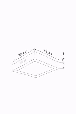 Led Tavan Wc Kiler Ofis Lambası 18 W Kare Armatür Sıva Üstü 6500 K Beyaz Işık 220 V (TAK ÇALIŞTIR) KDRPNL008 - 8