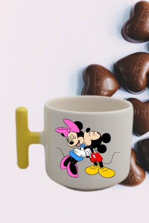 Lederarmband mit Minnie-Micky-Maus-Motiv und Olivenblatt-Teetasse, Modelle ib-00012 - 4