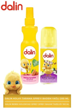 Leicht kämmbares Spray mit Mandelöl 200 ml + Dalin Baby Cologne Spray Frühlingsfrische 100 - 2