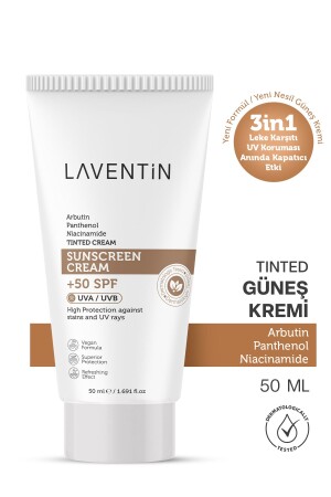 Leke Karşıtı - Cilt Tonu Eşitleyici Renkli Kapatıcı Etkili Yüksek Koruyucu Spf-50 Güneş Kremi 50 Ml - 2