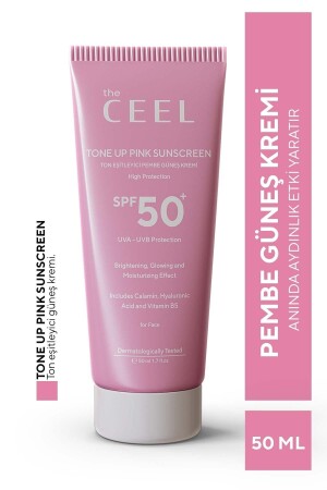 Leke Karşıtı Ton Eşitleyen Spf 50 Pembe Renkli Güneş Kremi Glutatyon- Hyaluronik Asit Etkili 50 ml - 3