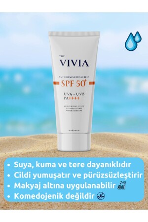 Leke Karşıtı Yüksek Koruyucu Yüz Güneş Kremi Tüm Cilt Tipleri SPF 50- 50 ml - 7