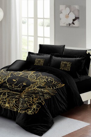 Leopard Line Doppelbett-Bettbezug-Set, speziell gewebter Baumwollsatin, 3D-Sonderdesign MONOHOME24598 - 3