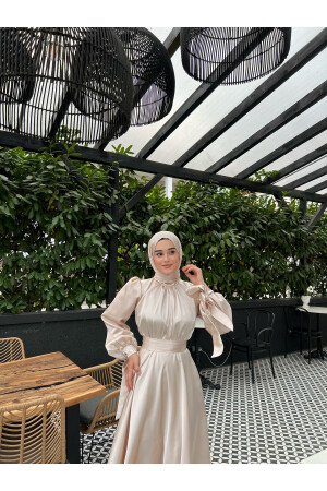 Lia Abendkleid Beige - 1