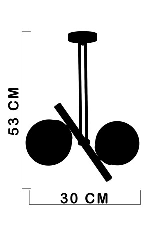 Libra Kronleuchter aus schwarzem Nickel-Honigglas 10166402 - 7