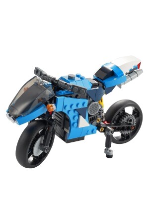 Licensed Creator 3-in-1-Supermotorrad-Spielzeug-Motorrad-Bauset für Kinder (236 Teile) RS-L-31114 - 3