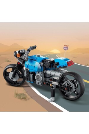 Licensed Creator 3-in-1-Supermotorrad-Spielzeug-Motorrad-Bauset für Kinder (236 Teile) RS-L-31114 - 5