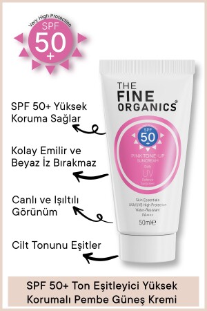 Lichtschutzfaktor 50+, tonisausgleichender rosa Sonnenschutz mit hohem Schutz – 50 ml - 3