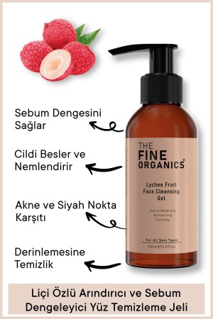 Liçi Özlü Arındırıcı & Sebum Dengeleyici Yüz Temizleme Jeli 150ml FCJ001 - 2