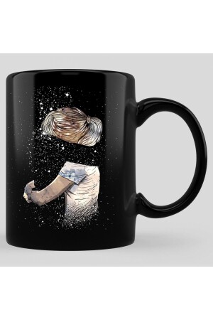 Liebhaber-Tasse – schwarze Tasse – Liebe – schwarze Tasse mit Liebesmotiv hy69 - 1