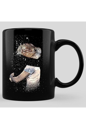 Liebhaber-Tasse – schwarze Tasse – Liebe – schwarze Tasse mit Liebesmotiv hy69 - 3