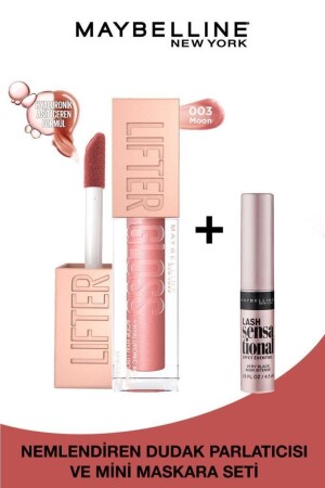 Lifter Gloss Moisturizing Lip Gloss 003 Moon & Mini Lash Sensationelles Mascara-Set - 2