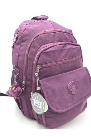 Lila, ultraleichter, wasserdichter Rucksack mit mehreren Taschen (Laptop, Notebook, Schule, Sport, Reisen) 571-3-8A - 2