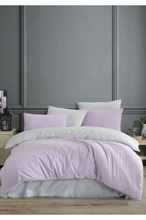 Lilac Düz Desen Çarşafı Lastikli Çift Kişilik Nevresim Takımı 200x220 %100 Pamuk01453020 TYC00718686249 - 4