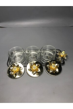 Lily Flower Elysia Silber 3-teilige Snackschale, Präsentationsschale, Gewürzschale, Eisschale, Leckerlischale, Glasschale zmbkçrz3 - 5