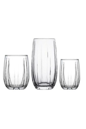 Linka 18-teiliges Wasser-Erfrischungsgetränk-Kaffeeglas-Set Han-krp-420405-420302-420212 - 4