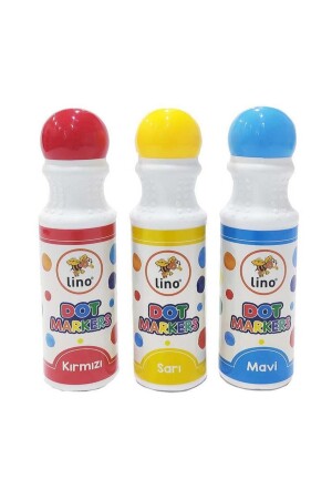 Lıno Dot Markers 3 Lü Yıkanabilir Boya Ln-603 LN-603 - 7