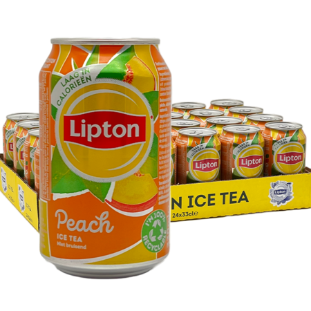 LIPTON ICE TEA BLACK PEACH BLIK 24X330ML - 1