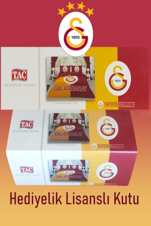 Lisanslı Galatasaray Parçalı Logo Pamuk Çift Kişilik Nevresim Takımı Çok Renkli gsparçalılogoçift - 7