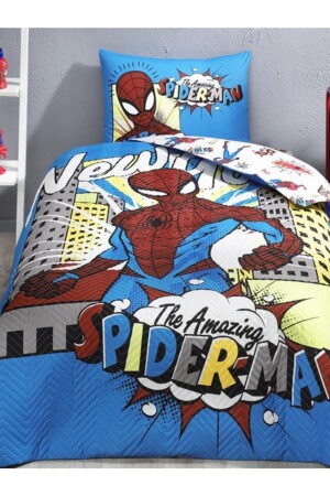 Lisanslı Kapitoneli Nevresim Takımı Spiderman New York Dört Mevsim ST22198 - 4