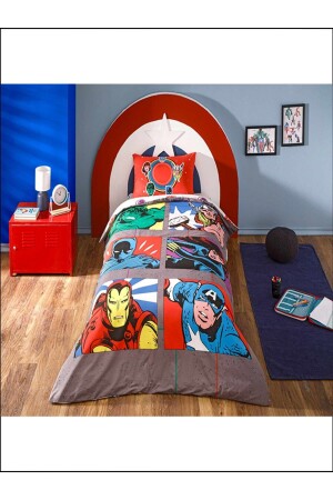 Lisanslı Nevresim Takımı Avengers Face To Face Tek Kişilik Lastikli 160 Cm X 220 Cm 3607-226 - 1