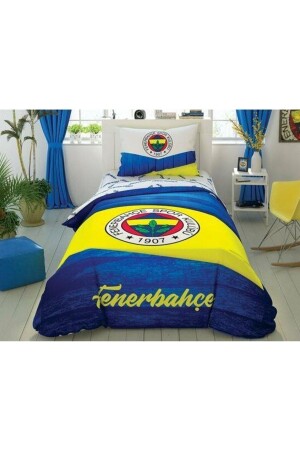 Lisanslı Tek Kişilik Nevresim Takımı Fenerbahçe Wooden D28682475025607 - 1