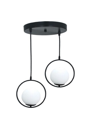 Lito 2 Black Tray Pendelleuchte Kronleuchter-Glas - 4