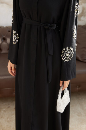 Liva Abaya mit Steinärmeln – Schwarz - 4