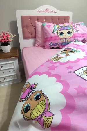 Lol Doll 100 x 200 cm Einzelbettbezug-Set mit elastischen Laken - 2