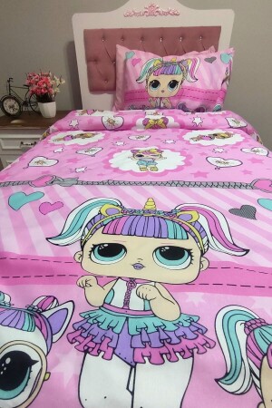 Lol Doll 100 x 200 cm Einzelbettbezug-Set mit elastischen Laken - 6