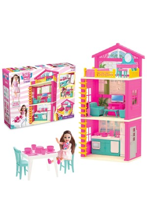 Lola'nın 3 Katlı Evi - Ev Oyuncak - Lola'nın 3 Katlı Ev Seti - Barbie Ev Seti - 3