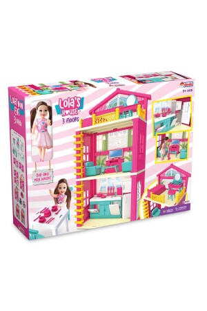 Lolas 3-stöckiges Haus – Hausspielzeug – Lolas 3-stöckiges Haus-Set – Barbie-Haus-Set - 4