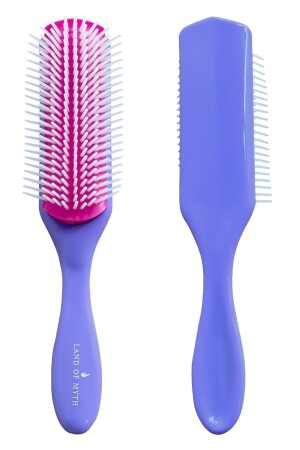 Lom1212 Styling Brush- 9 Sıra Şekillendirme Fırçası- Curly Girl Kıvırcık Kız Metodu Fırçası - Mor - 2