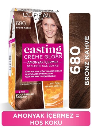 L'Oréal Paris Casting Crème Gloss Saç Boyası - 680 Bronz Kahve - 3